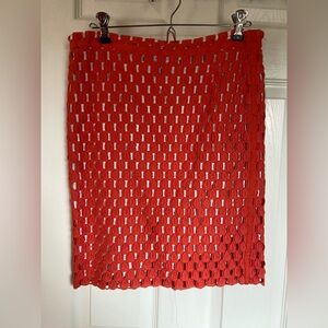 Talbots Orange Lace Overlay Skirt – Size 6P Petite